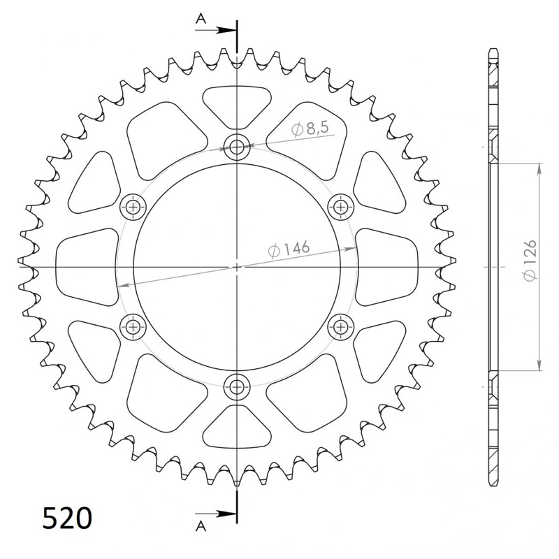 Corona Supersprox Aluminium Orange 49 D &lt;br&gt;KTM 520x49