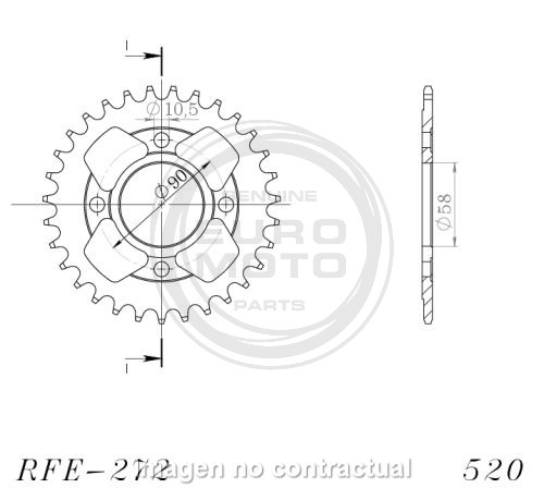 Corona Supersprox acero Honda 520 x 33