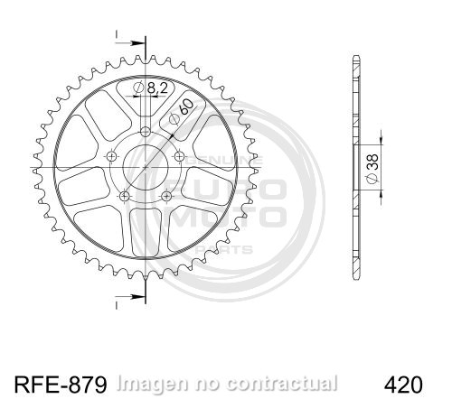 Corona acero Rieju 420 x 44