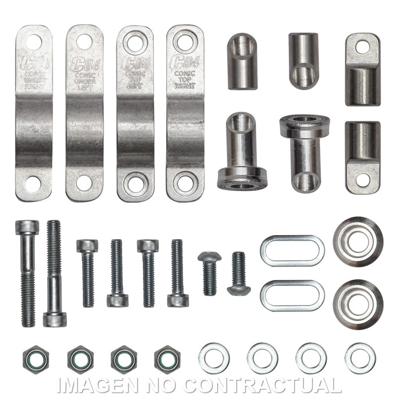 Kit montaje paramanos Circuit P4 para manillares de aluminio cónico de D 28,6 mm