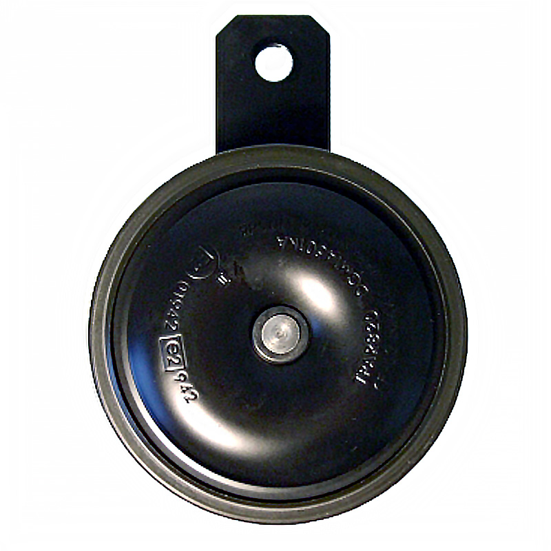 Claxon Nikki negro 12V CC D.82 mm Tono Alto