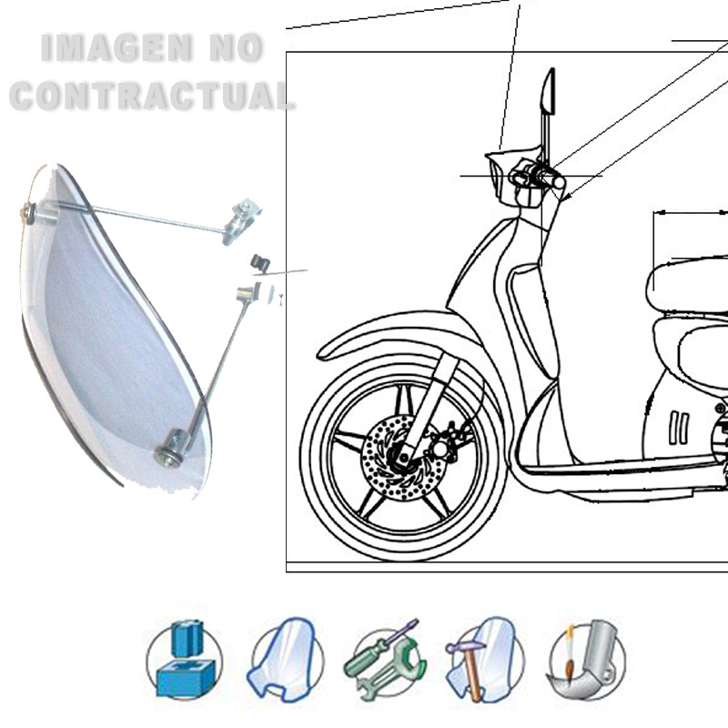 Anclajes completos Sym VS 125