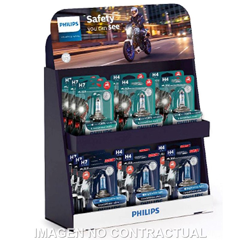 Expositor Philips X-Treme Vision + Crystal Vision
