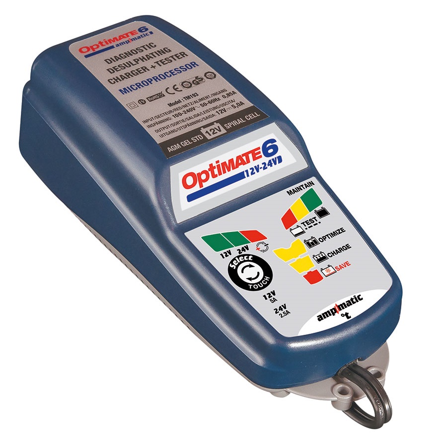 Cargador baterías Optimate 6 12V-24V TM-194