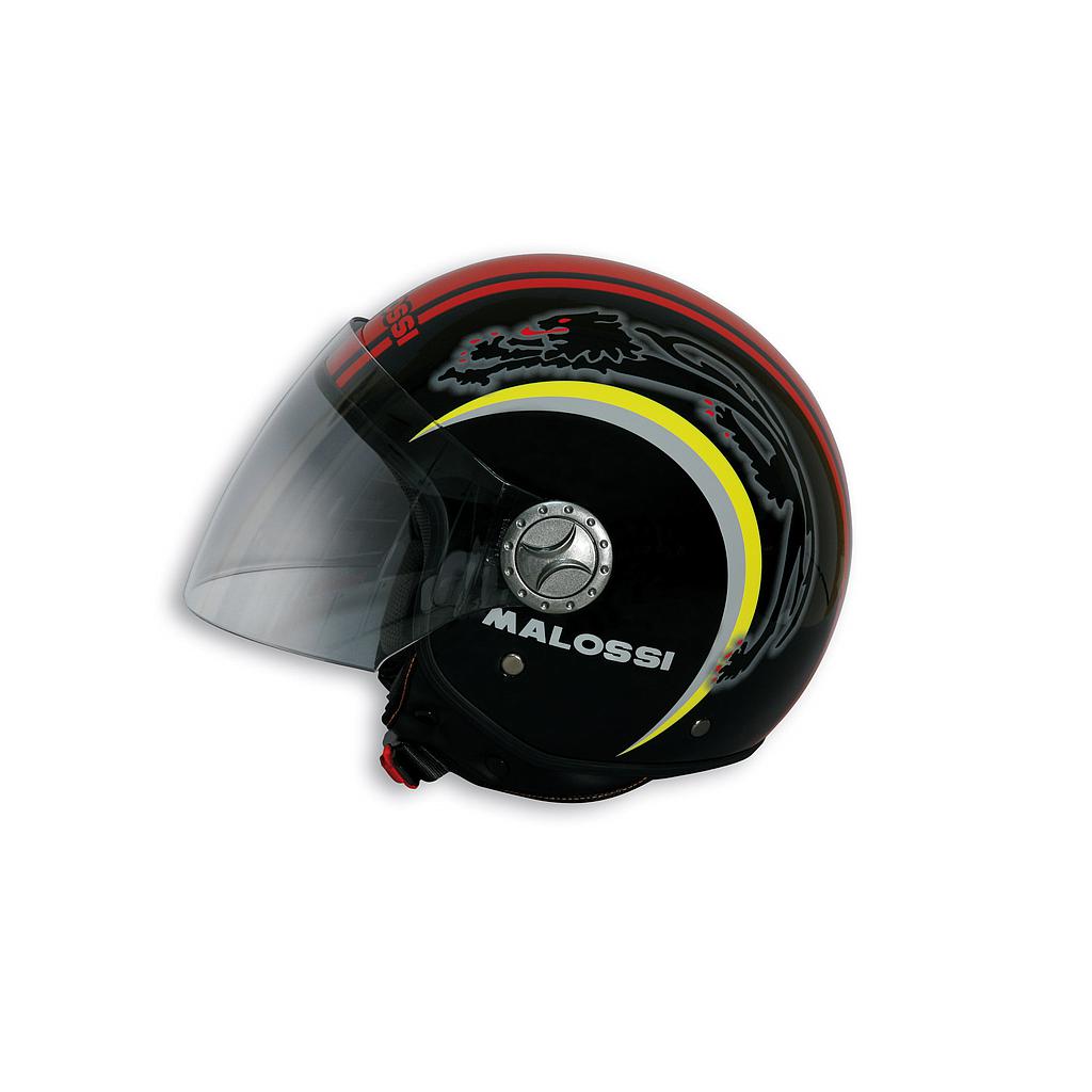 CASCO JET MALOSSI NEGRO VERSION LUCERA TALLA M
