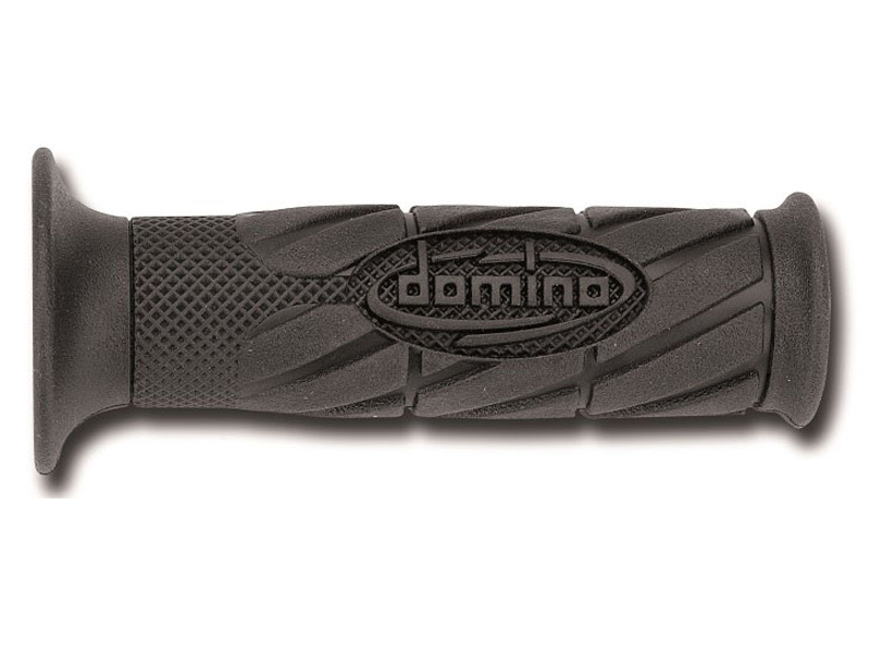 Puños Domino Scooter con Logo Negros abiertos Abiertos D 22 mm L 120 mm