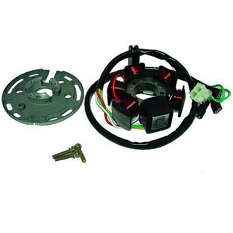 Stator 6 Polos 12V 85W (Motor Derbi sin arranque eléctrico)